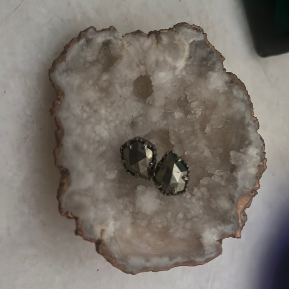 Slate and gun metal Kendra Scott earrings